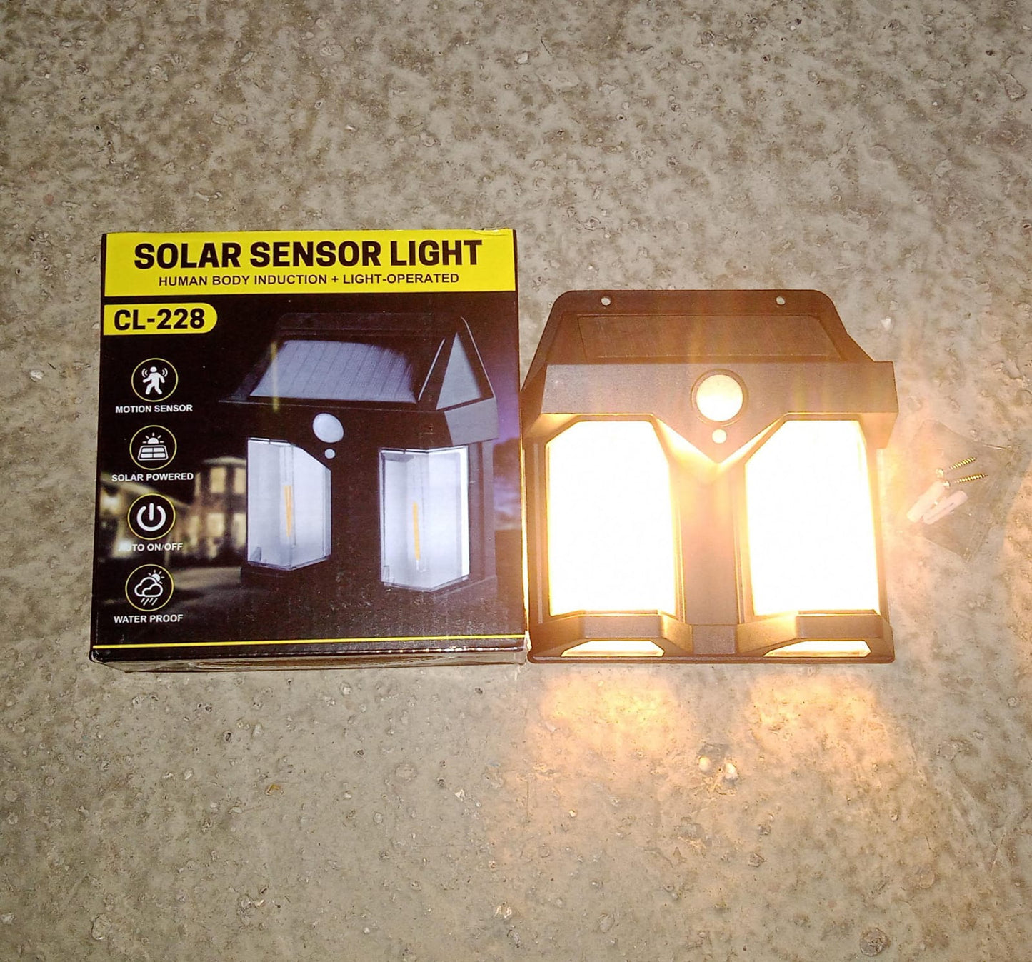Outdoor Solar Wall Lamp Waterproof High Quality Induction Garden Night Lamp 1 Pc
