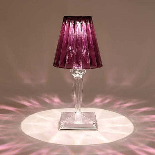 Crystal Diamond LED Table Lamp with 16 Colors – Bedroom Decor
