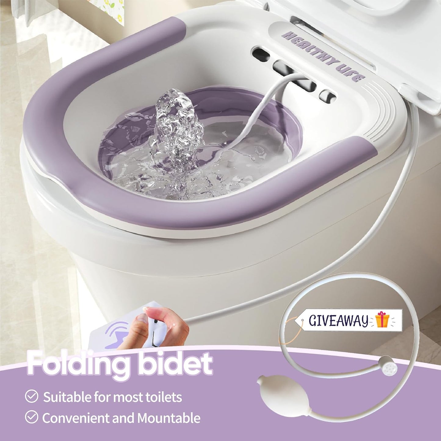 Foldable Home-Care Sitz Bath Basin