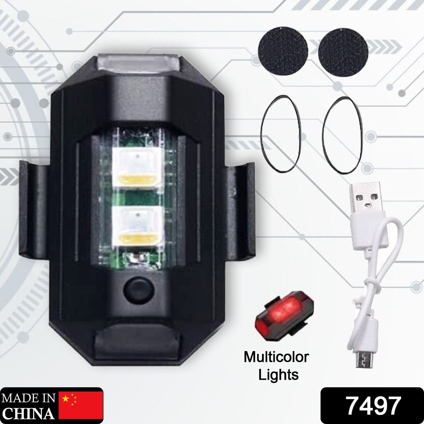 Mini LED RGB Strobe Light – USB Waterproof Party Light