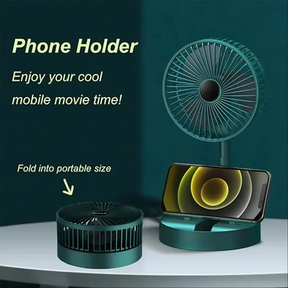 Sensor Foldable Mini Desk Fan with Adjustable Height and Angle (1 Pc)