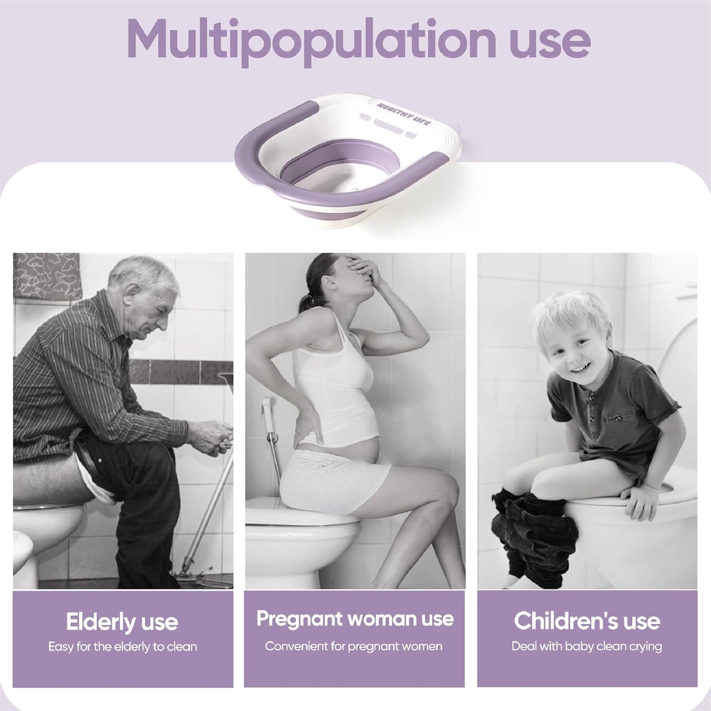 Foldable Home-Care Sitz Bath Basin